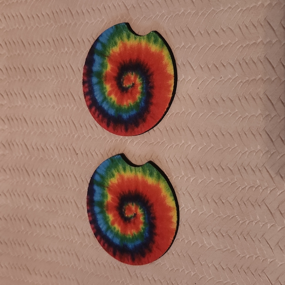 ⭐️Tie dye car coaster